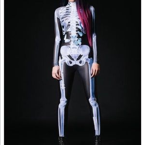 New Halloween Skeleton bodysuit costume